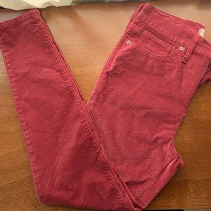 Madewell 10” High Rise Skinny Velvet Edition